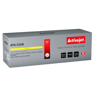 Activejet ATH-532N Toner (replaces HP 304A CC532A, Canon CRG-718Y; Supreme; 3200 pages; yellow)