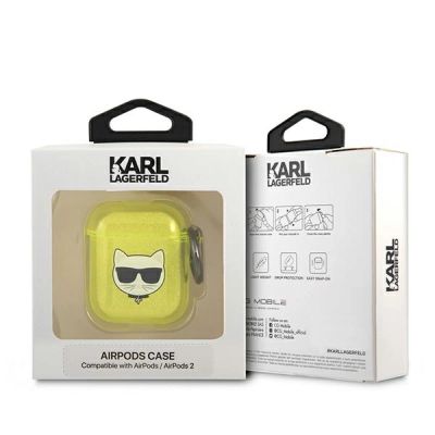 4. Karl Lagerfeld Choupette Case for AirPods 1/2 - Yellow