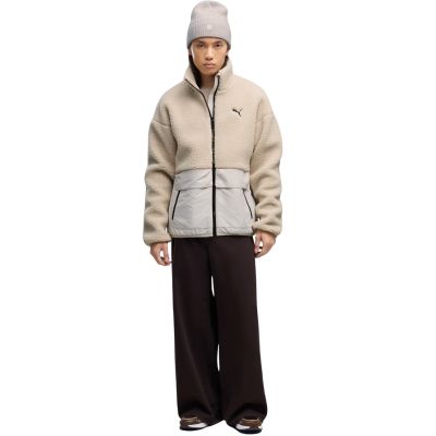 6. Men's Puma Hybrid Re: Fibre Sherpa Jacket Beige 694562 82