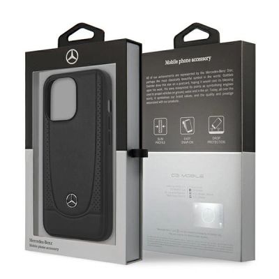 8. Mercedes MEHCP15XARMBK iPhone 15 Pro Max 6.7" black/black hardcase Leather Urban
