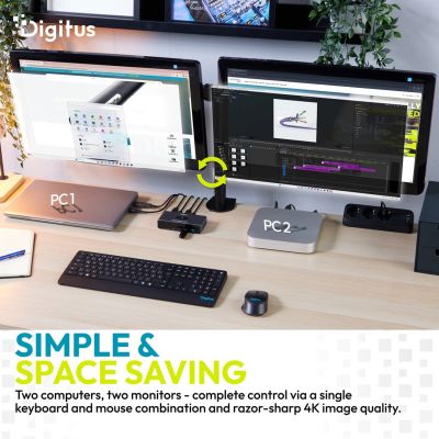 2. Digitus DS-12856 KVM Switch Gray