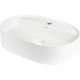 Granite countertop washbasin with island tap - oval