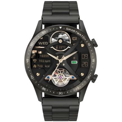 9. Smartwatch Gravity Black Bracelet and Strap GT10-1