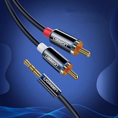 9. Ugreen AV116 10583 audio cable mini jack 3.5mm (male) / 2RCA (male) 1.5m - black
