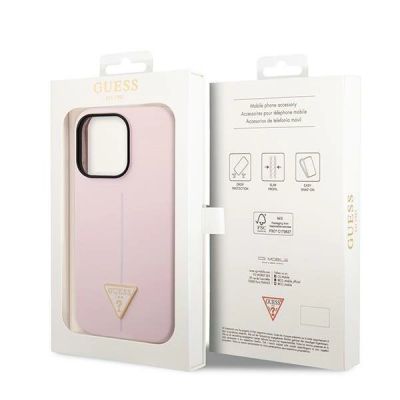 8. Guess Silicone Triangle iPhone 14 Pro 6.1" Case - Purple