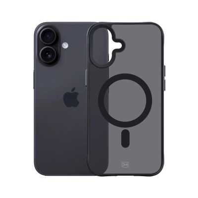 4. 3mk Smoke MagCase for iPhone 17 - Black Semi-Transparent