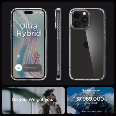6. Spigen Crystal Hybrid Case for iPhone 15 Pro Max - Clear