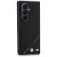3. BMW M Leather Perforated Tricolor Stripe Metal Logos MagSafe Case for Samsung Galaxy Z Fold 8 Ultra - Black