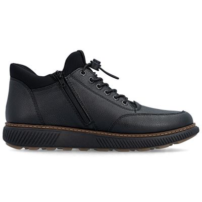 2. Men's leather ankle boots, warm and comfortable, black, Rieker B3356-00