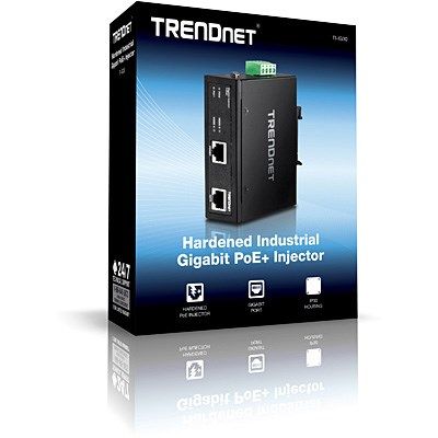 6. TRENDnet TI-IG30 - Power Injector (DIN rail mountable) - 30 Watt - Output Connectors: 1
