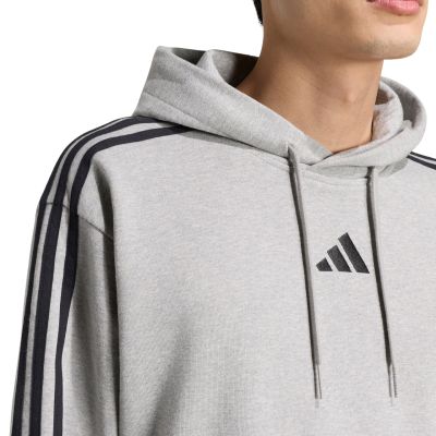 3. Men's adidas Essentials 3-Stripes French Terry Hoodie Gray KY4202