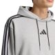 3. Men's adidas Essentials 3-Stripes French Terry Hoodie Gray KY4202