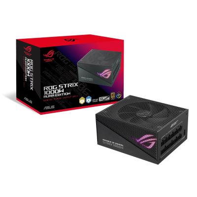 10. ASUS ROG Strix 1000W Gold Aura Edition 20+4 pin ATX power supply module Black