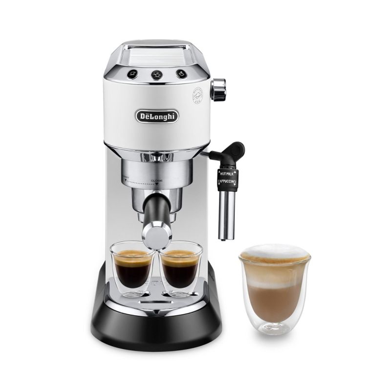 3. DeLonghi Dedica Style EC 685.W espresso machine (1300W; white)