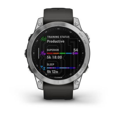 10. Garmin Fenix 7 Standard Edition (47 mm) Silver / Graphite Band watch