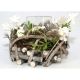 11. DECORATIVE FEATHER CANDLE HOLDER 16cm for TEA LIGHT