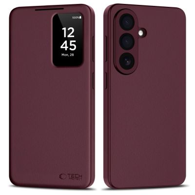 Tech-Protect Wallet Case for Samsung Galaxy S26+ - Burgundy