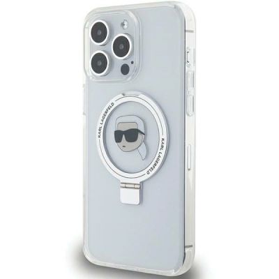 2. Karl Lagerfeld KLHMP15XHMRSKHH iPhone 15 Pro Max 6.7" white/white hardcase Ring Stand Karl Head MagSafe