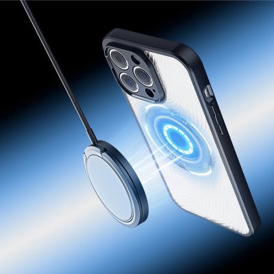 4. Armored case for iPhone 14 Pro compatible with MagSafe Dux Ducis Aimo Mag - black