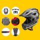 4. Rockbros TT-32SBTG-M children's bicycle helmet with removable chinbar, size M - gray