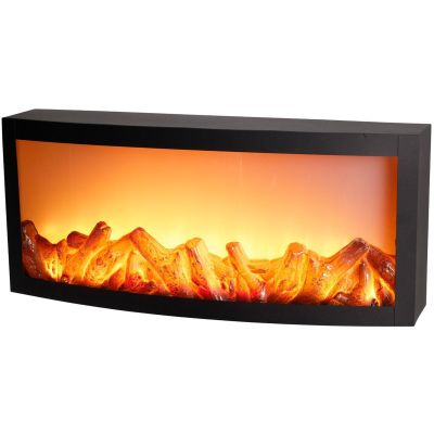 DECORATIVE LANTERN FIREPLACE LED TIMER 50X23CM