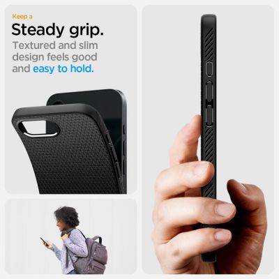 19. Spigen Liquid Air Case for iPhone 16e / 17e - Matte Black