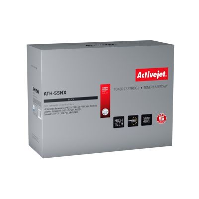 Activejet ATH-55NX Toner (replaces HP 55X CE255X, Canon CRG-724H; Supreme; 12,500 pages; black)