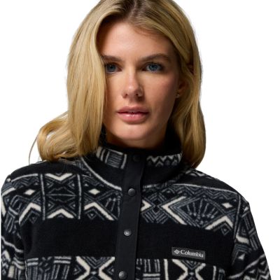 4. Columbia Benton Spring Printed 1/2 Snap 2085611012 Black L