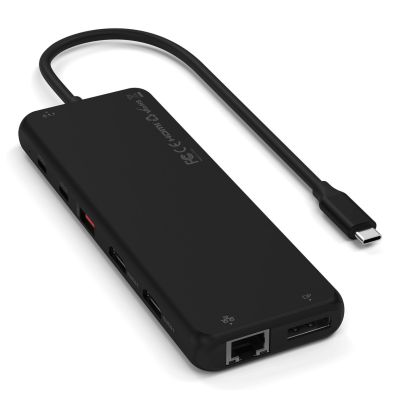 6. Satechi 13-in-1 USB-C Triple Display Multiport Adapter - USB-C adapter (1x Ethernet 1 Gbps, 3x USB-A 5 Gbps, 1x USB-A 10 Gbps, 2x USB-A 480 Mbps, 2x USB-C 10 Gbps 85W PD, 2x HDMI 2.0 4K@60Hz, DP 1.4 8K@60Hz, 3.5 mm Audio in/out) (black)