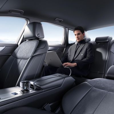 14. Baseus PrimeTrip VR1 60W USB-A USB-C Car Charger with Retractable USB-C Cable - Black