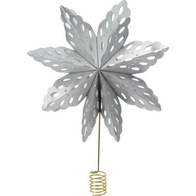 7. CHRISTMAS TREE TOP STAR 30CM PAPER SILVER