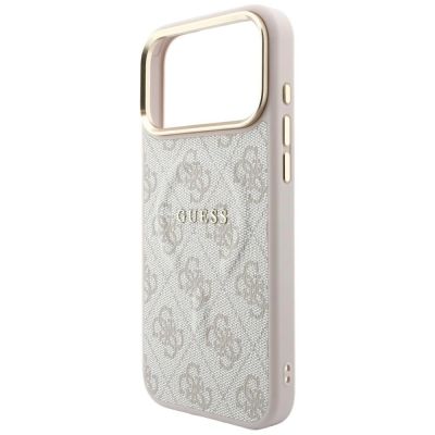 6. Guess Embossed 4G Classic MagSafe Case for iPhone 17 Pro Max / 18 Pro Max - Pink