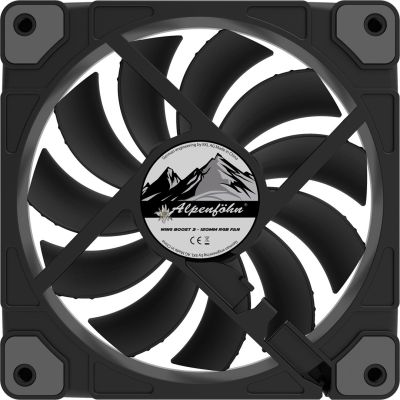 7. Alpenföhn Wing Boost 3 Computer Case, Processor Fan 12 cm Black 3 pcs.