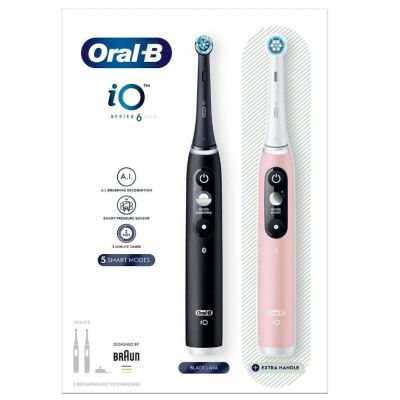 Braun Oral-B iO 3 Electric Toothbrush DUO BLACK&PINK Set