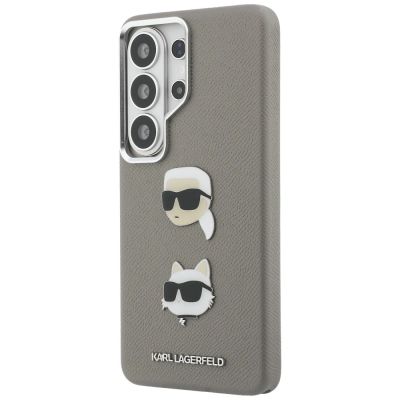 2. Karl Lagerfeld Saffiano Double Heads Metal case for Samsung Galaxy S26 Ultra - silver