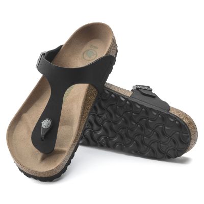 7. Birkenstock Gizeh Birko-Flor Women's Narrow Black Flip-Flops for Narrow Feet, Vegan Black (1020487)