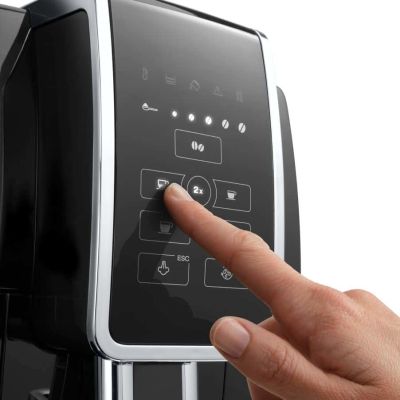 20. DeLonghi Dinamica ECAM 350.15.B (1450W; black) automatic espresso machine