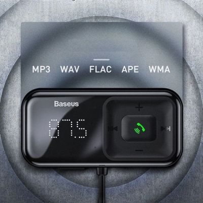 9. Wireless Bluetooth FM transmitter with charger Baseus S-16 (Overseas edition) - black