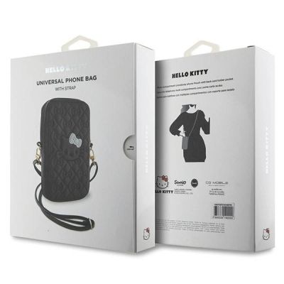 5. Hello Kitty Quilted Bows Strap bag - black