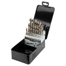 HSS-Co metal drill bits 1.0-13.0 mm, set of 25
