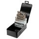 HSS-Co metal drill bits 1.0-13.0 mm, set of 25