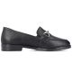 2. Women's leather moccasin shoes black Rieker 46262-01