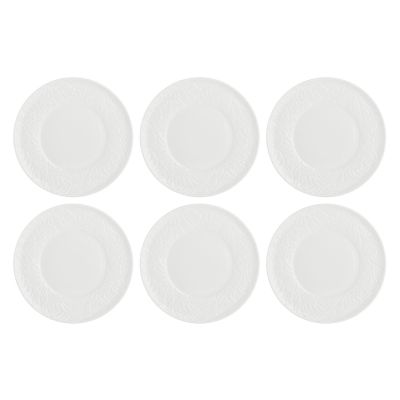 LA PORCELLANA BIANCA BOSCO Set of 6 Salad Plates - White, 21.5 cm