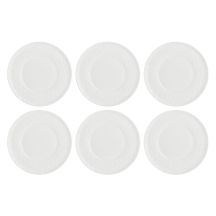 LA PORCELLANA BIANCA BOSCO Set of 6 Salad Plates - White, 21.5 cm
