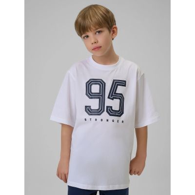 3. Boy's loose T-shirt with print 4F 4FJRSS26TTSHM3786-10S