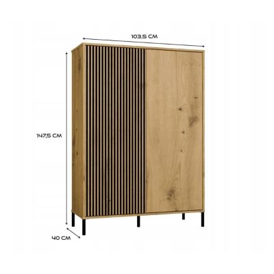 5. KAMARO 2DD SLIM/GŁ ARTISAN DISPLAY CABINET KPL