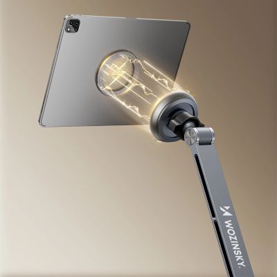 6. Wozinsky WTY0YS1 magnetic holder, 360° rotating, solid, for phone and tablet - gray