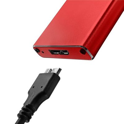 4. QOLTEC M.2 SSD CASE | SATA | NGFF | USB 3.0 | SUPER SPEED 5GB/S | 2TB | RED