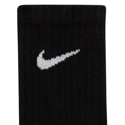 4. Nike Everyday Cush Crew Kids Socks 6 Pairs Black SX6910 010