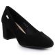 7. Black suede pumps with a block heel Sergio Leone PB178